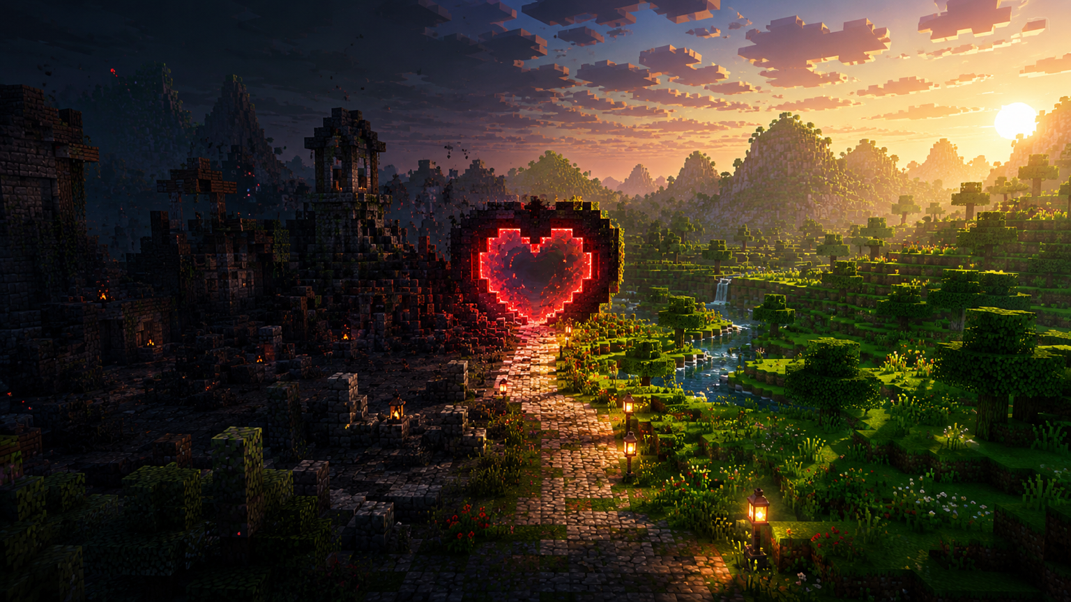A Minecraft Chronicle scene representing Rebirth