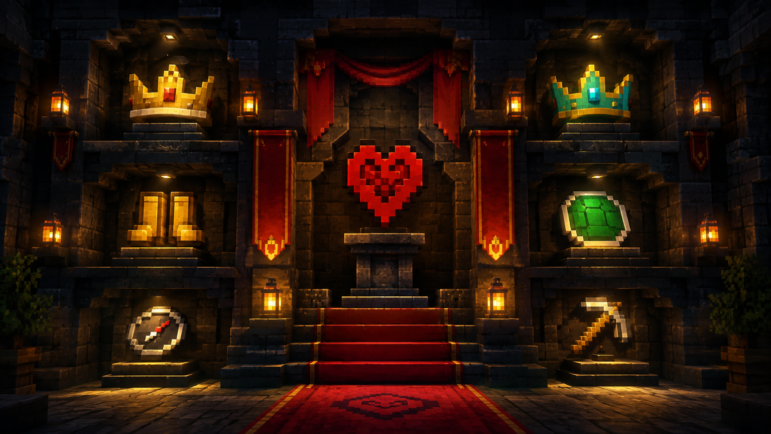 Hardcore Awards illustrated Minecraft scene